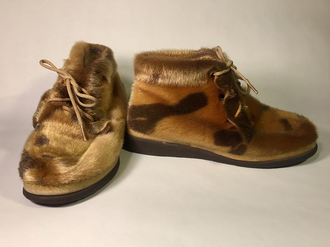 The author's vintage sealskin boots, c. 1940-1960 Produced for Capitol of Canada by Indian Slipper Co., Ltd., Loretteville, Quebec 