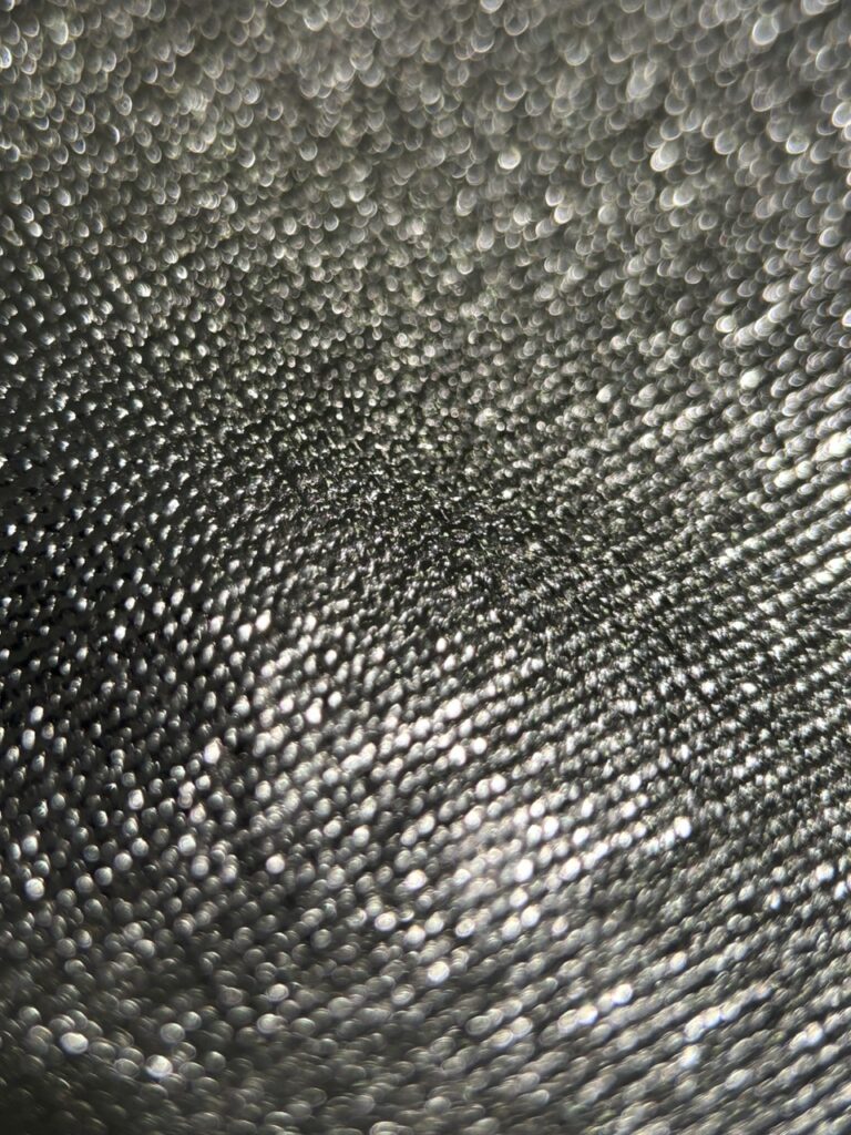 Dark grey synthetic lamé