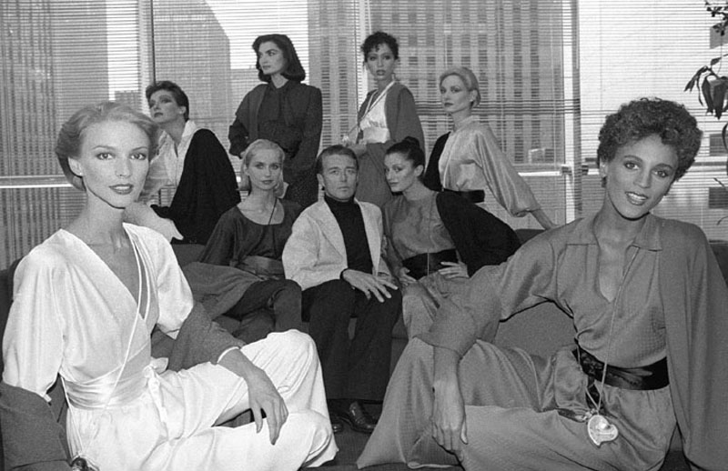 Halston and models at Olympic Tower 197#