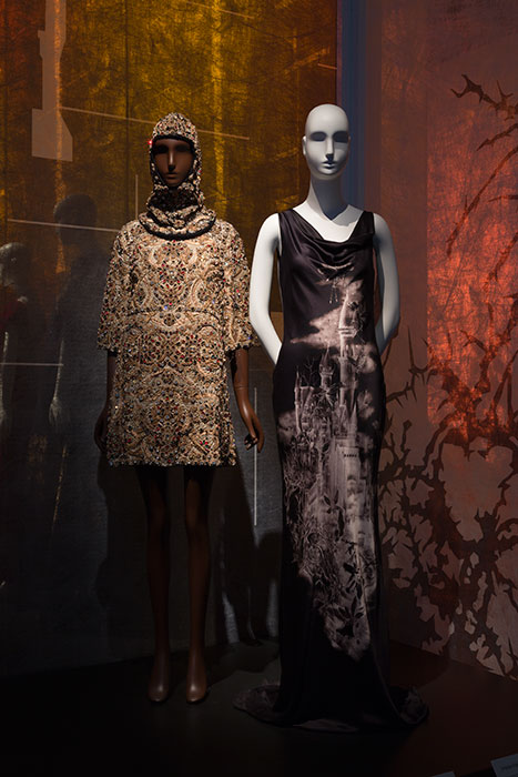 Dolce and Gabbana dress and hood, fall 2014, lent by Dolce and Gabbana