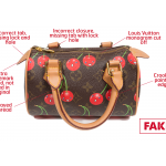 Detail, Counterfeit Louis Vuitton (Takashi Murakami) Cerises Mini HL bag