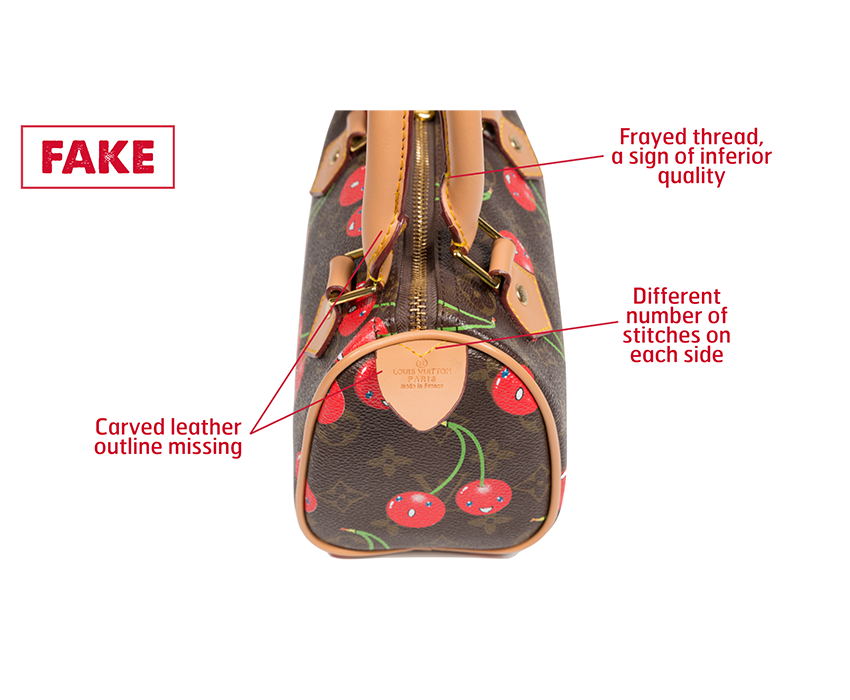 Detail, Counterfeit Louis Vuitton (Takashi Murakami) Cerises Mini HL bag