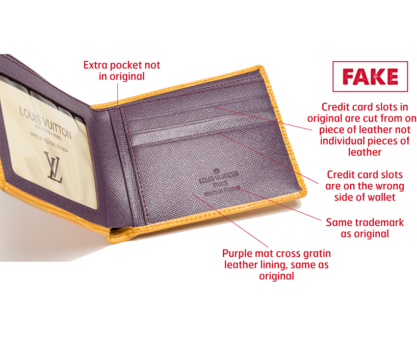Detail, Counterfeit Louis Vuitton wallet