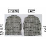 Detail, Gabrielle Chanel day suit and licensed copy