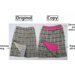 Detail, Gabrielle Chanel day suit and licensed copy