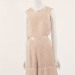 pale pink beaded sleeveless dress