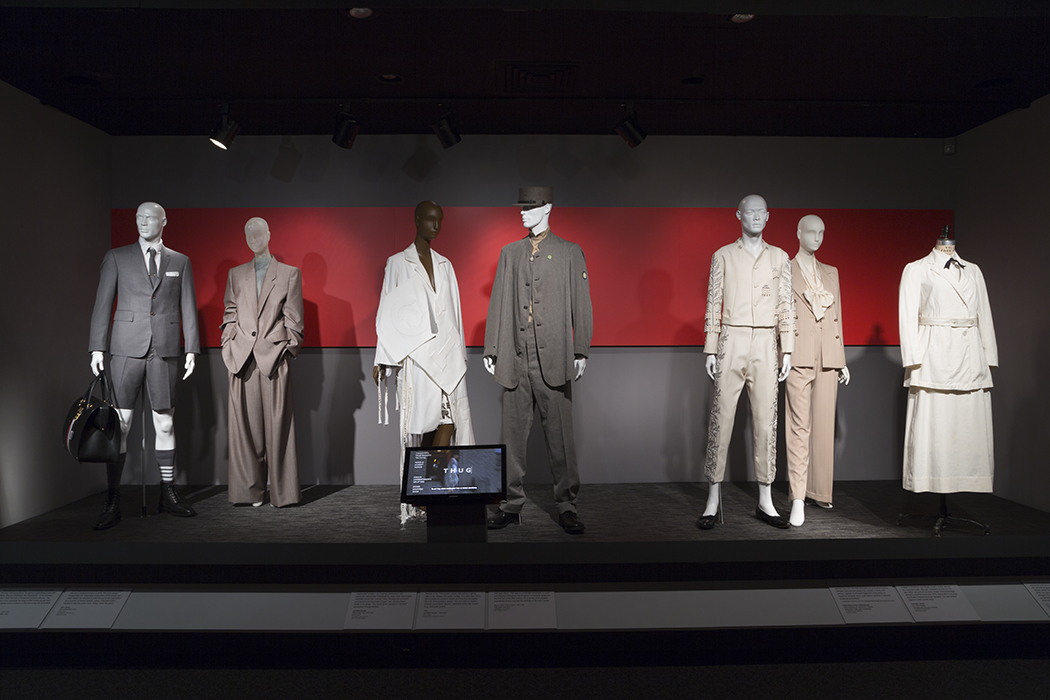 platform view of various kinds of suits