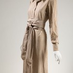 Halston Gingham shirt dress. Printed cotton, circa 1970, New York, 78.257.23, gift of Lauren Bacall